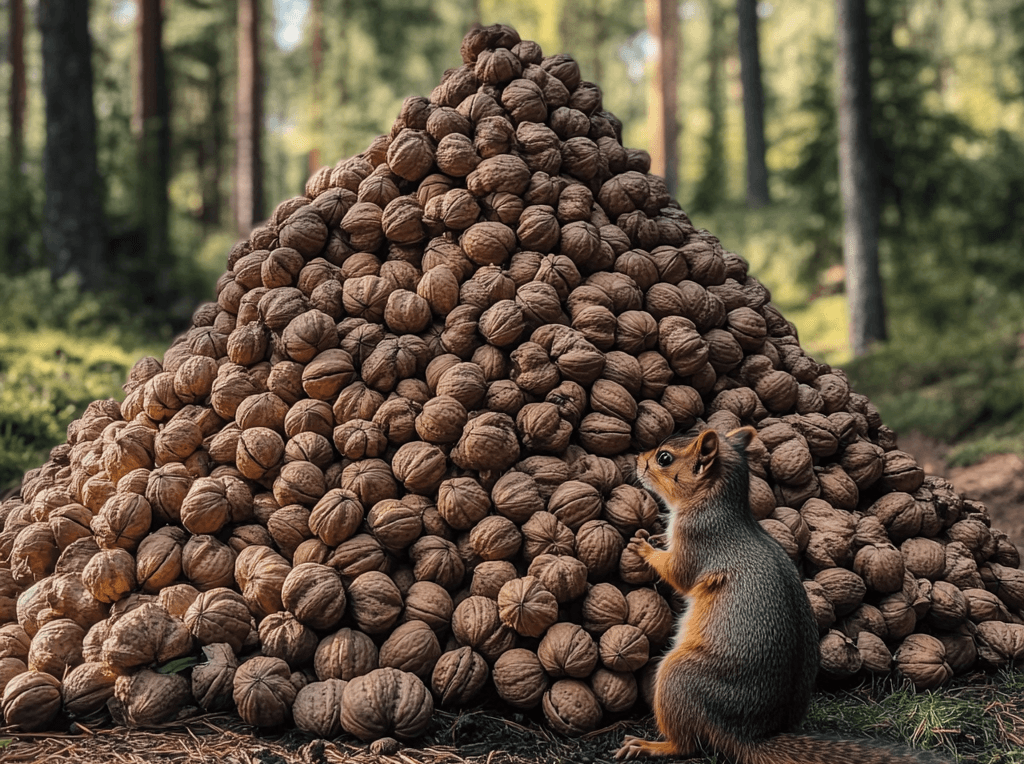 pile of nuts wide