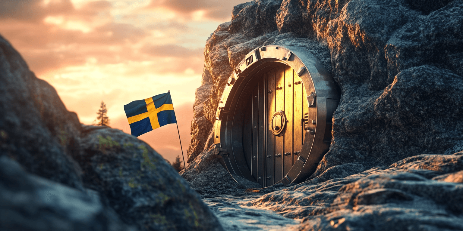 En valvdörr i en skog
